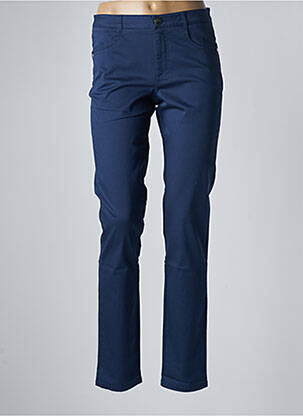 Pantalon slim țesătură poplin mărime normală albastru BLEU BLANC ROUGE femeie