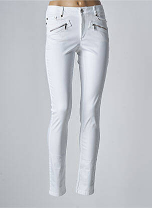 Pantalon slim țesătură poplin mărime normală alb BLEU BLANC ROUGE femeie