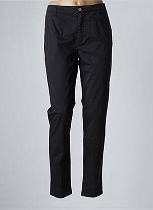Pantalon chino țesătură poplin mărime normală negru MANILA GRACE femeie