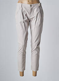 Pantalon 7/8 țesătură poplin mărime normală gri MANILA GRACE femme