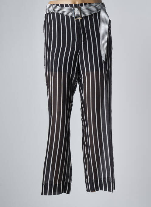 Pantalon drept țesătură poplin mărime normală negru TWINSET femme