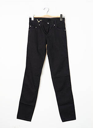 Pantalon slim țesătură poplin mărime normală negru MUSTANG femeie