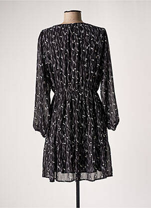 Rochie midi imprimeu fantezie mâneci lungi negru Y'COO femeie