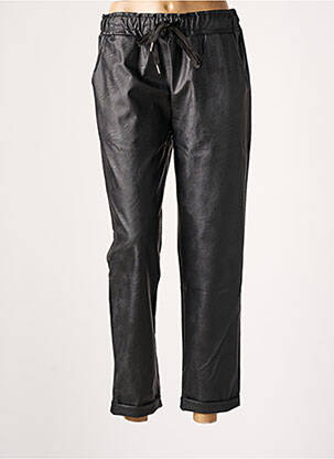 Pantalon 7/8 talie înaltă talie înaltă negru AROMA femeie