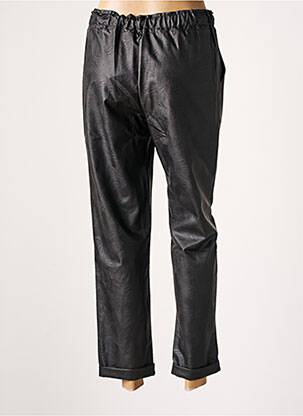 Pantalon 7/8 talie înaltă talie înaltă negru AROMA femeie