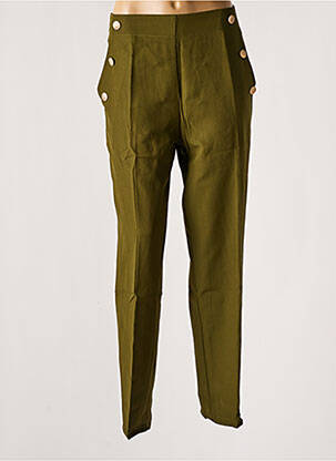 Pantalon drept elasticitate mărime normală verde AKOZ femeie