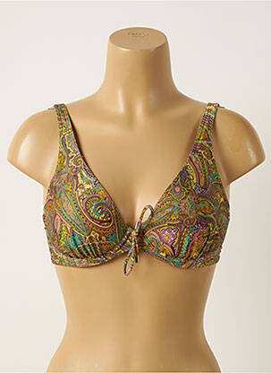 Sutien de costum de baie elasticitate top triunghiuri galben PRIMADONNA femeie
