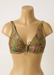 Sutien de costum de baie elasticitate top triunghiuri galben PRIMADONNA femeie