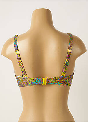 Sutien de costum de baie elasticitate top triunghiuri galben PRIMADONNA femeie