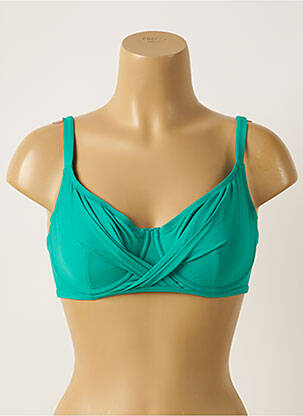 Sutien de costum de baie elasticitate sutien cupe întregi cu decolteu înalt verde ANTIGEL femeie