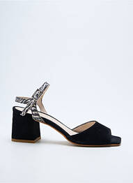 Sandale/pantofi decupați închidere cu buclă(e) toc de 4 la 6 cm negru ROSEMETAL femme