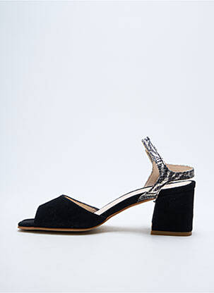Sandale/pantofi decupați închidere cu buclă(e) toc de 4 la 6 cm negru ROSEMETAL femeie