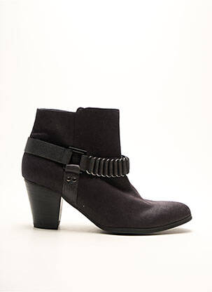 Botine/ghete țesătură satinată toc de 4 la 6 cm negru FUGITIVE BY FRANCESCO ROSSI femeie