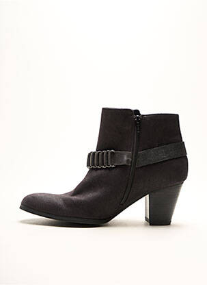 Botine/ghete țesătură satinată toc de 4 la 6 cm negru FUGITIVE BY FRANCESCO ROSSI femeie
