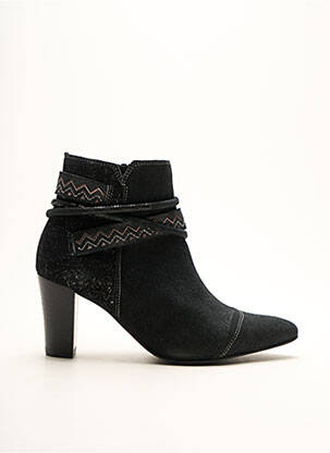 Botine/ghete vârf ascuțit toc de 7 la 9 cm negru FUGITIVE BY FRANCESCO ROSSI femeie