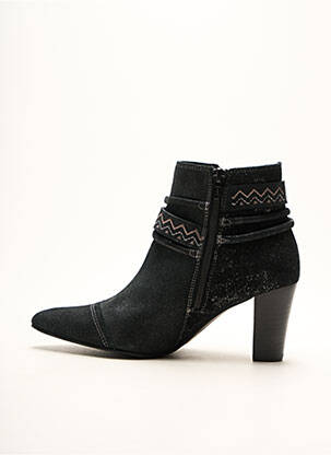 Botine/ghete vârf ascuțit toc de 7 la 9 cm negru FUGITIVE BY FRANCESCO ROSSI femeie