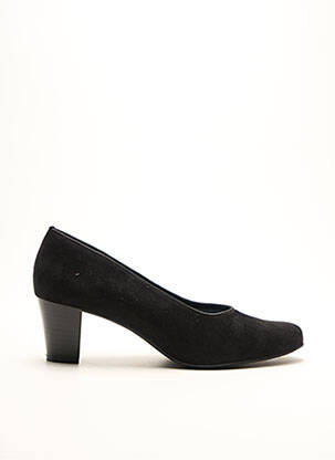 Pantofi cu toc toc pătrat toc de 4 la 6 cm negru ARTIKA SOFT femeie