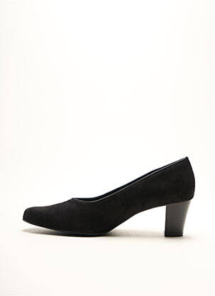 Pantofi cu toc toc pătrat toc de 4 la 6 cm negru ARTIKA SOFT femeie