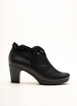 Botine/ghete țesătură satinată toc de 4 la 6 cm negru JOSE SAENZ femeie