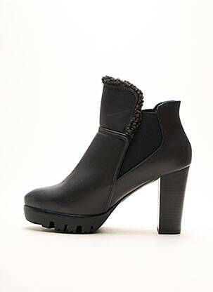 Botine/ghete țesătură satinată toc înalt de 10cm și mai mult negru 226 SHOES femeie