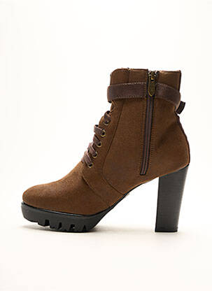 Botine/ghete închidere cu fermoar toc de 7 la 9 cm maro 226 SHOES femeie