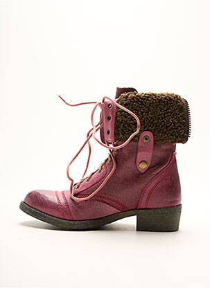 Botine/ghete țesătură satinată toc plat până la 3 cm violet CASSIS COTE D'AZUR femeie