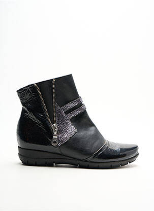 Botine/ghete toc mic toc plat până la 3 cm negru GEO-REINO femeie