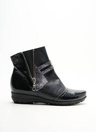 Botine/ghete toc mic toc plat până la 3 cm negru GEO-REINO femeie