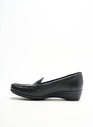 Mocasini material neted toc plat până la 3 cm negru GEO-REINO femeie