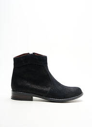 Botine/ghete țesătură satinată toc plat până la 3 cm negru BELLAMY femme