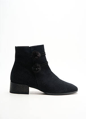 Botine/ghete vârf rotund toc plat până la 3 cm negru AMARU femeie