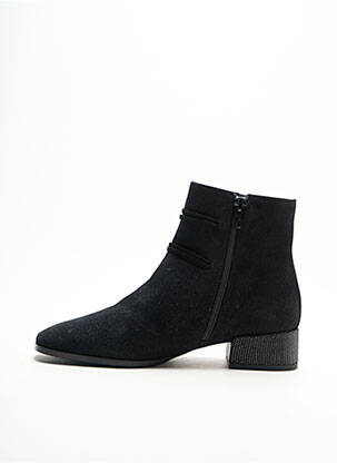 Botine/ghete vârf rotund toc plat până la 3 cm negru AMARU femeie