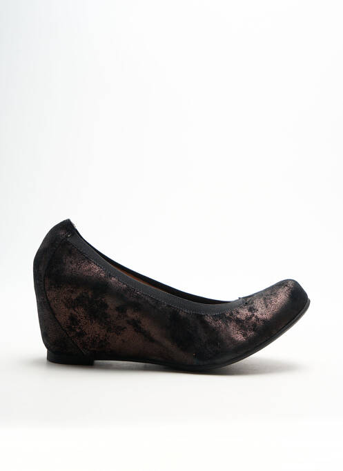 Balerine nubuc toc de 7 la 9 cm maro MAM'ZELLE femme