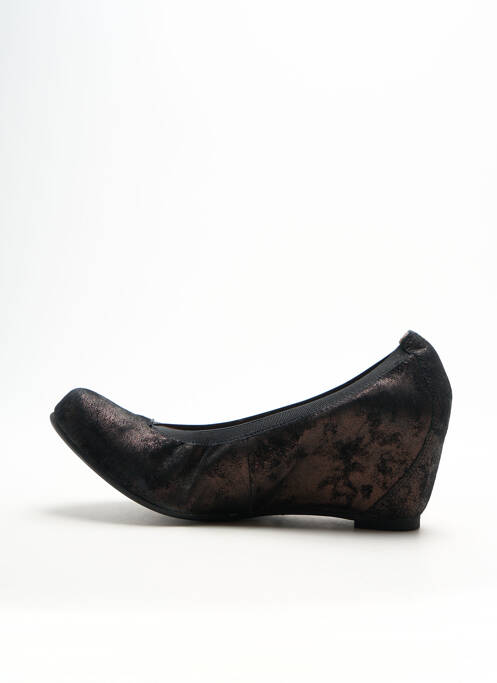 Balerine nubuc toc de 7 la 9 cm maro MAM'ZELLE femme