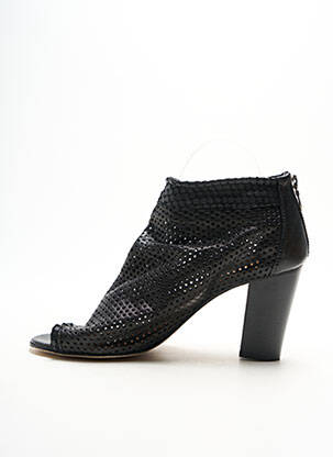 Botine/ghete toc pătrat toc de 7 la 9 cm negru LA ZAMPA femme