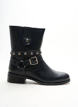 Botine/ghete material neted toc plat până la 3 cm negru LES P'TITES BOMBES femeie