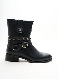 Botine/ghete material neted toc plat până la 3 cm negru LES P'TITES BOMBES femme