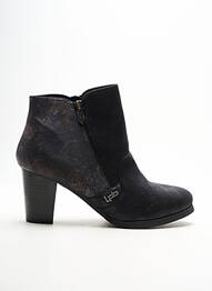 Botine/ghete țesătură satinată toc de 4 la 6 cm negru LES P'TITES BOMBES femme