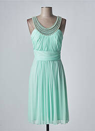 Rochie midi croială fluidă fără mâneci verde FASHION NEW YORK femme