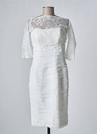 Rochie midi mâneci lungi mâneci lungi alb FASHION NEW YORK femme