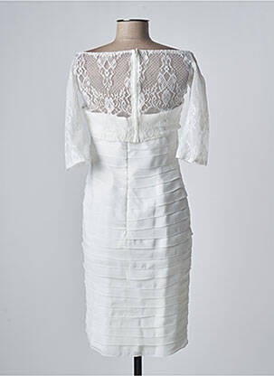 Rochie midi mâneci lungi mâneci lungi alb FASHION NEW YORK femeie