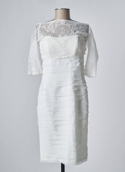 Rochie midi alb FASHION NEW YORK femeie