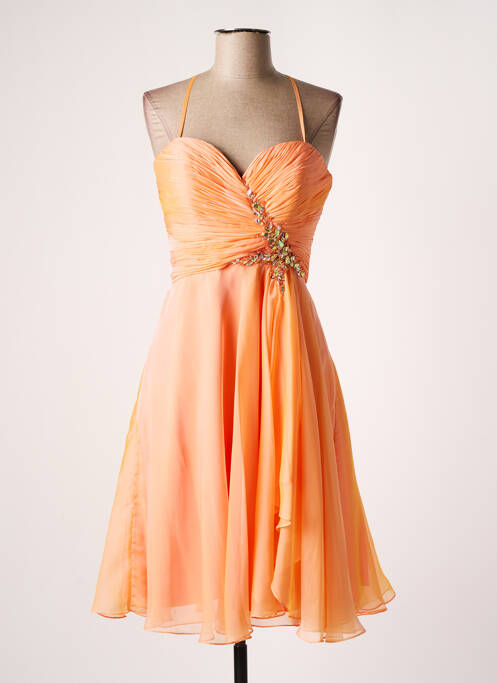 Rochie midi portocaliu FASHION NEW YORK femeie