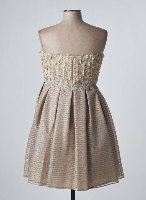 Rochie scurtă bej SONIA PENA femeie