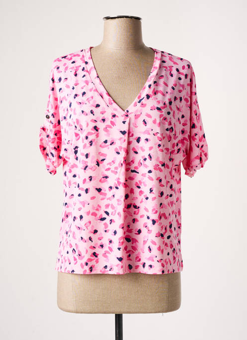 Tricou roz MARBLE femeie