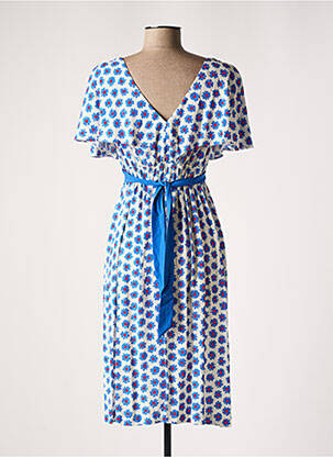 Rochie de maternitate guler rotund albastru POMKIN femeie