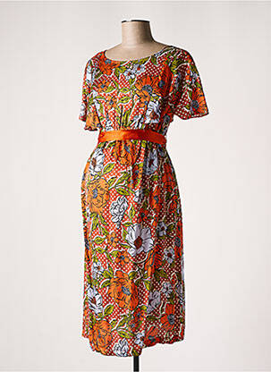 Rochie de maternitate guler rotund portocalie POMKIN femeie