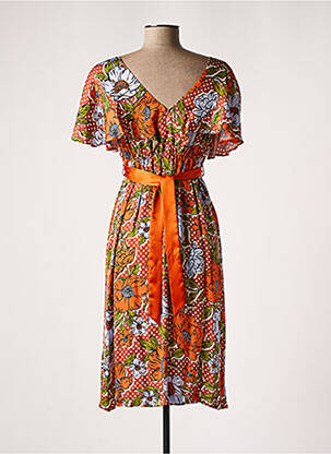 Rochie de maternitate guler rotund portocalie POMKIN femeie