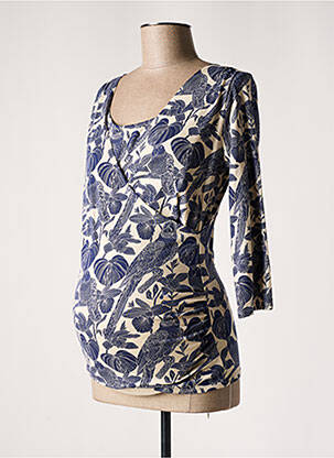 Tricou / Top maternitate albastru POMKIN femeie