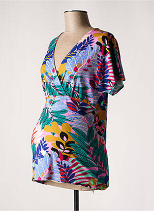 Tricou / Top maternitate albastru BALLOON femeie